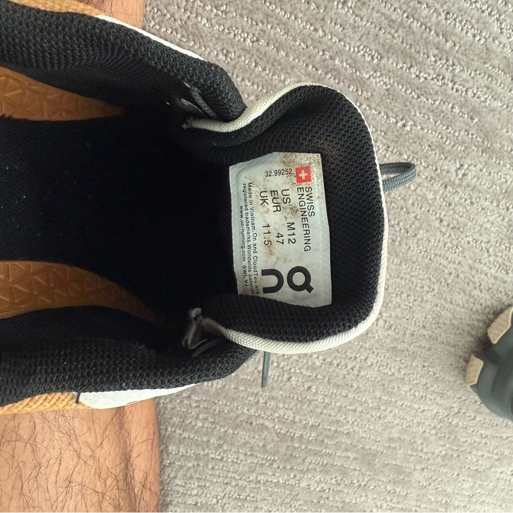 On Running Men's Athletic Shoes - Brown, Black, White - Picture 7 of 8